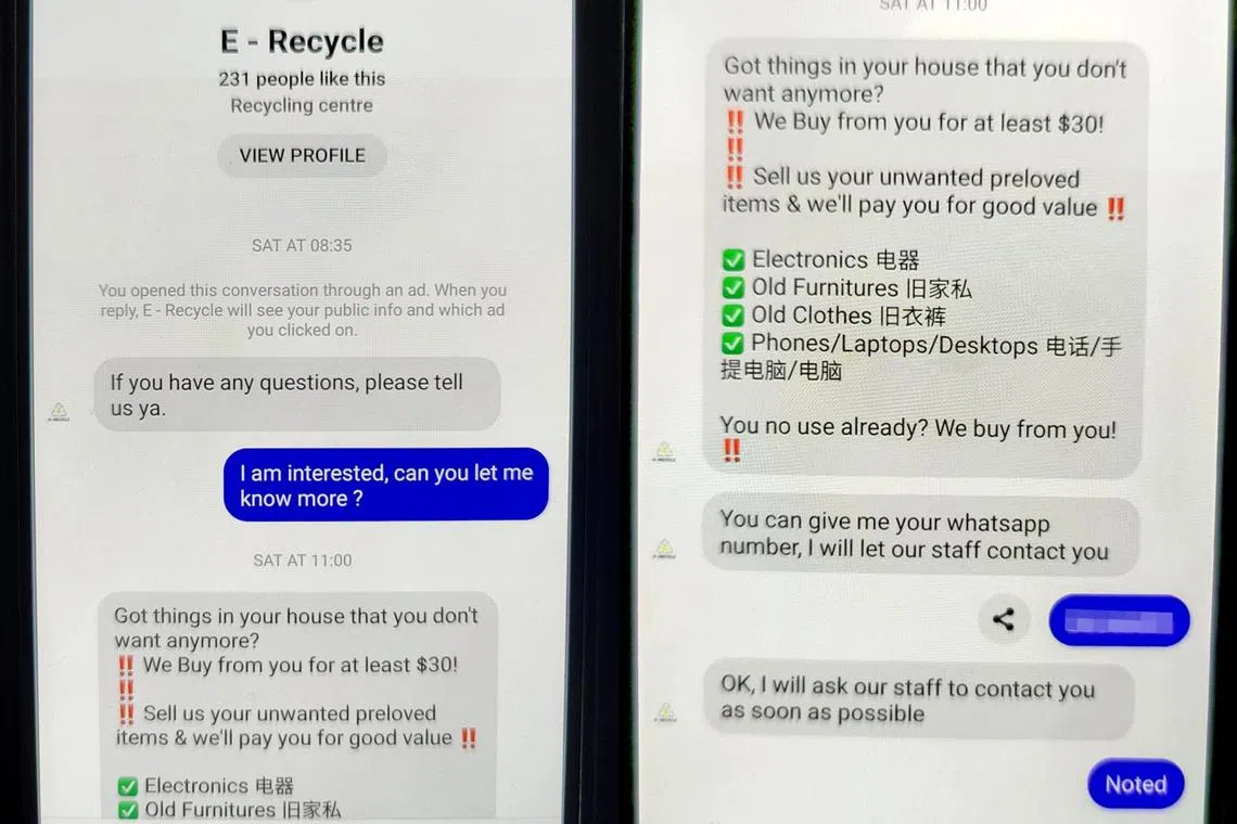 The scammer posed as a buyer on Facebook and instructed the victim to download a third-party app on her mobile phone.
