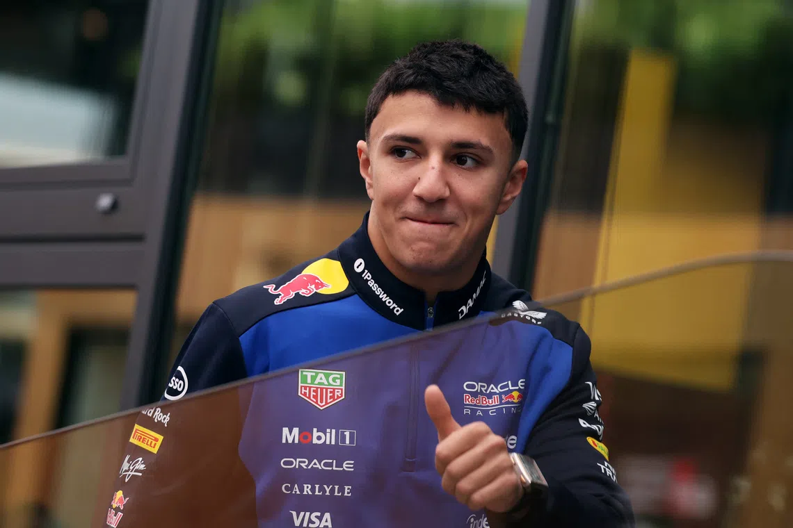 Red Bull’s Isack Hadjar injured his wrist in training.