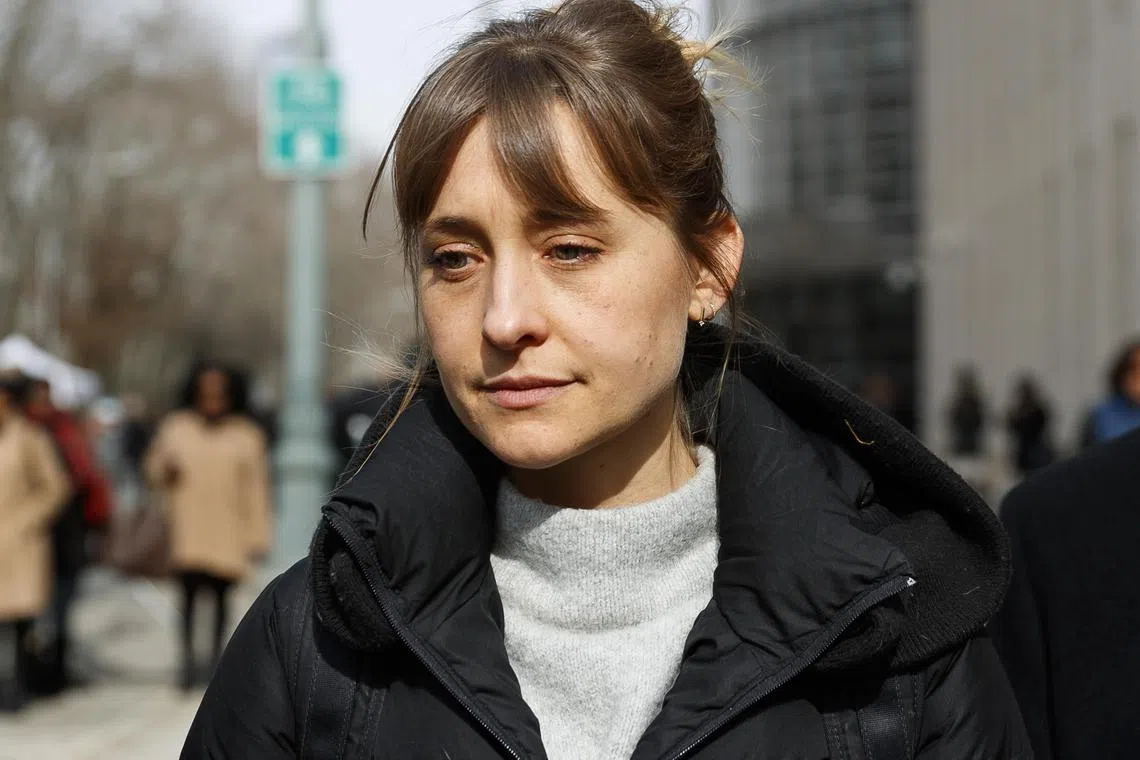 US actress Allison Mack in a file photo from Feb 6, 2019. She was released from a federal prison this week after serving two years of a three-year sentence.