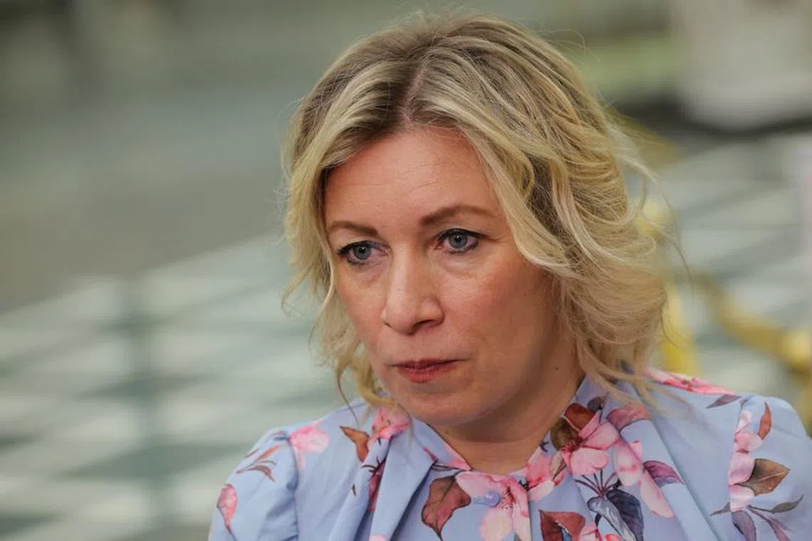 FILE PHOTO: Russian Foreign Ministry's spokeswoman Maria Zakharova attends the congress of the International Russophile Movement in Moscow, Russia March 14, 2023.  REUTERS/Evgenia Novozhenina/File Photo