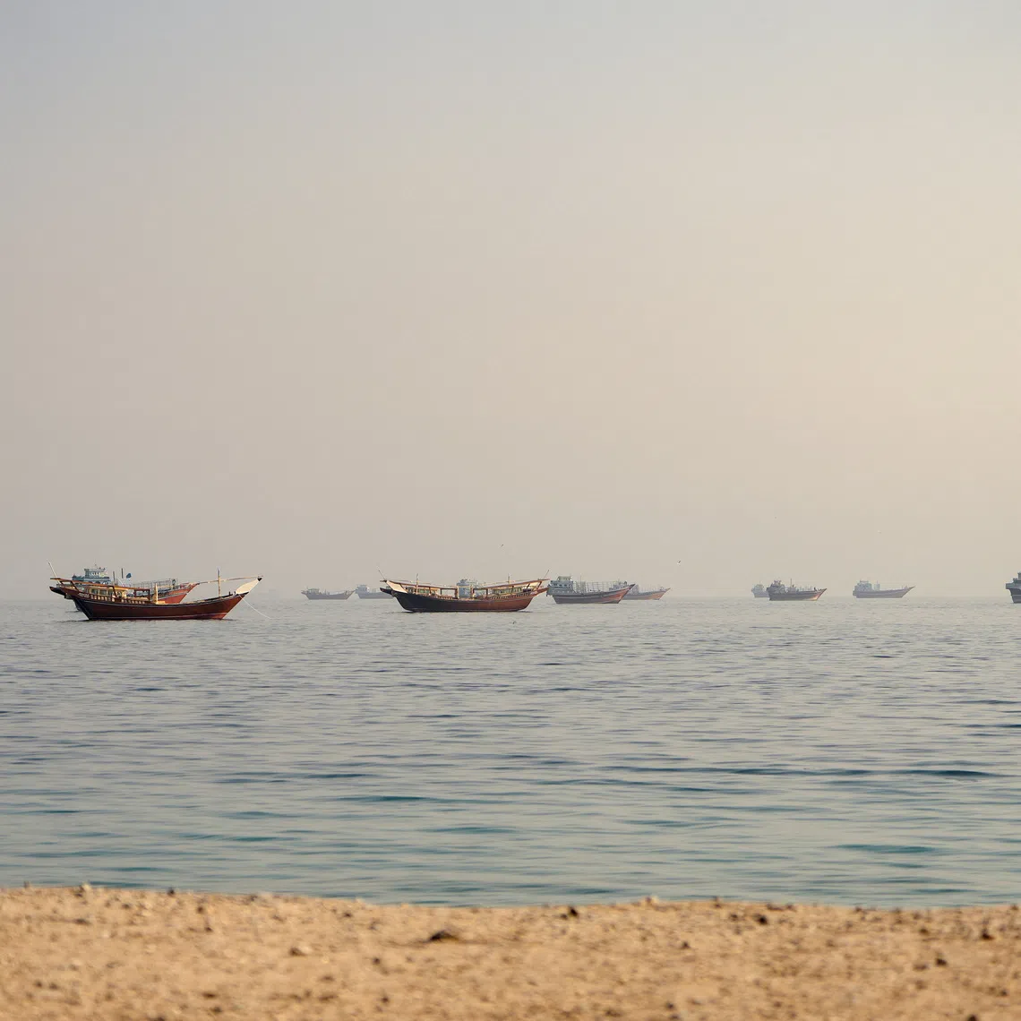 Vessels at the Strait of Hormuz, as seen from Musandam, Oman, September 23, 2026. REUTERS/Stringer