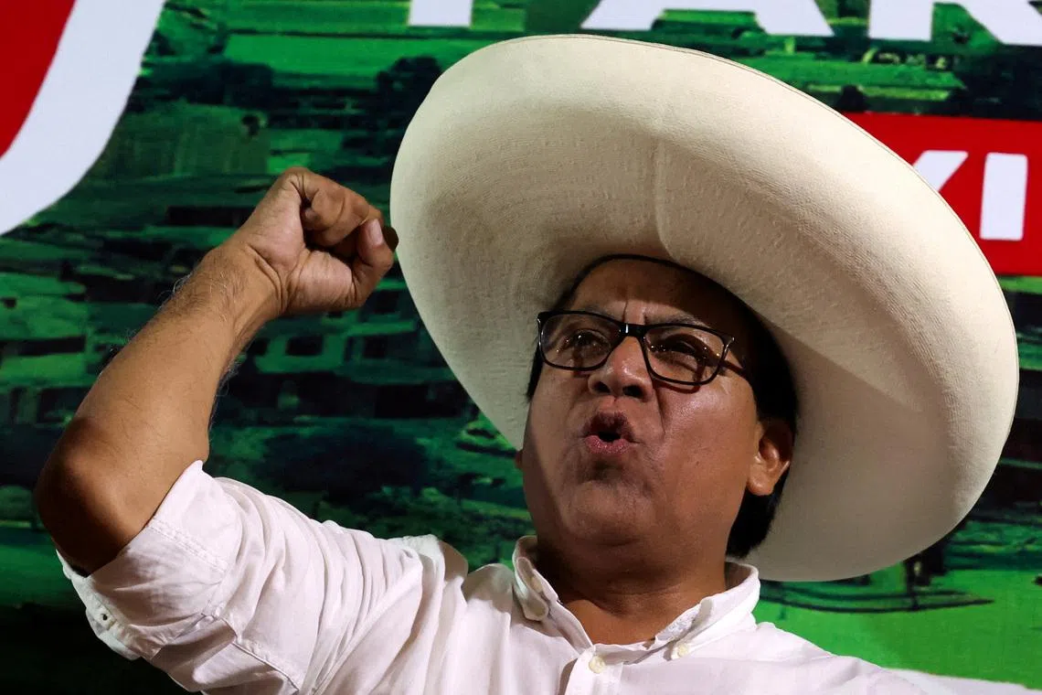 Peru's leftist Roberto Sanchez seeks centrist appeal ahead of presidential runoff