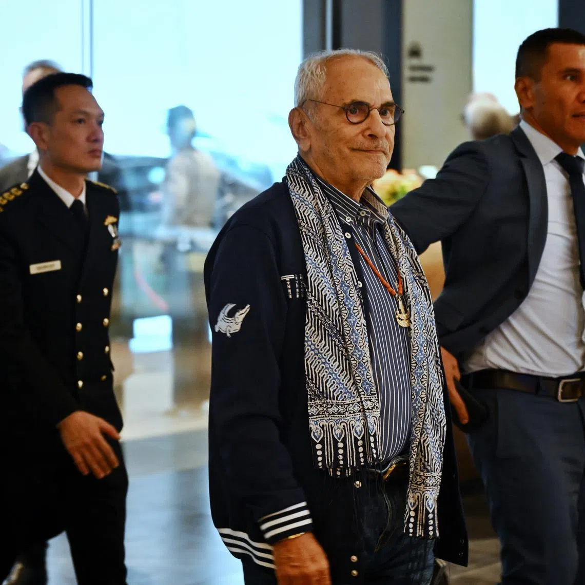 Timor-Leste’s President José Ramos-Horta arriving at the Shangri-La Singapore hotel on May 29, ahead of the Shangri-La Dialogue.