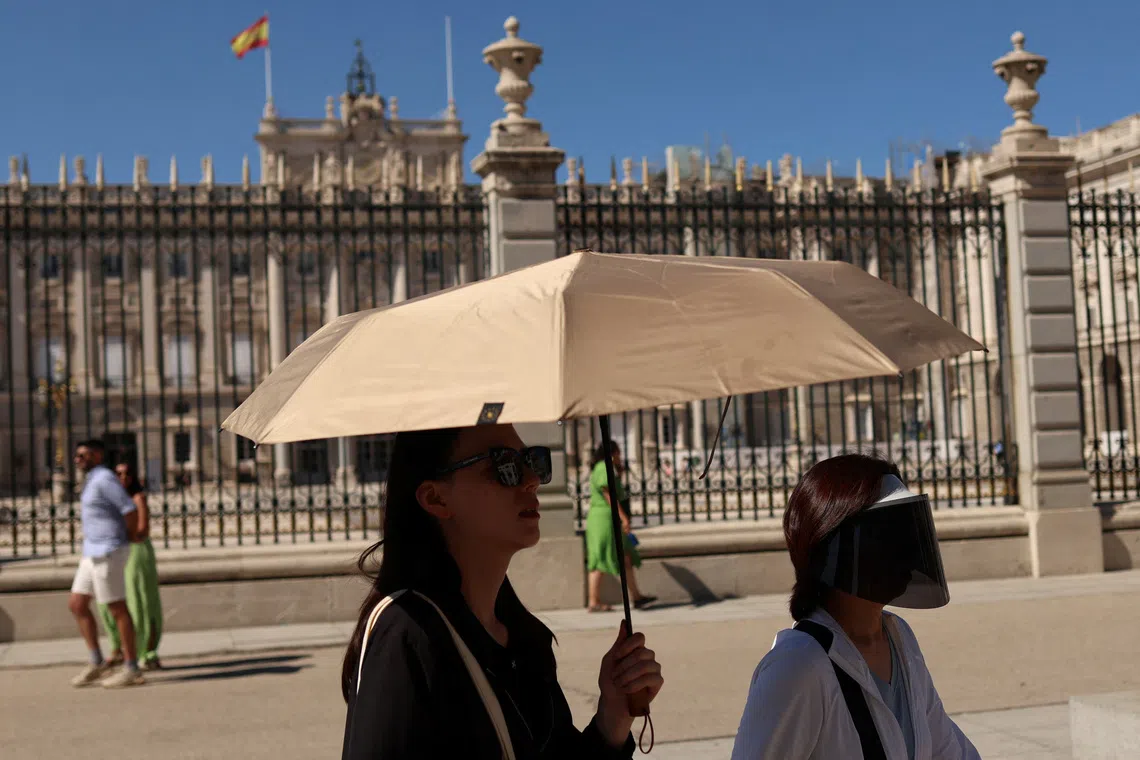 The combined average temperature in western Europe for June-July was 21.62 deg C – beating the 2022 record for the same period.