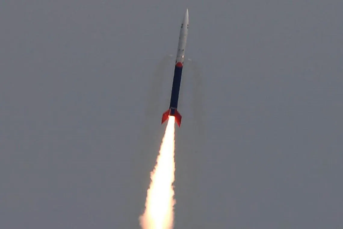The rocket blasted off at 11.30am from the Indian government-run space centre in Sriharikota in eastern India, on Nov 18, 2022.