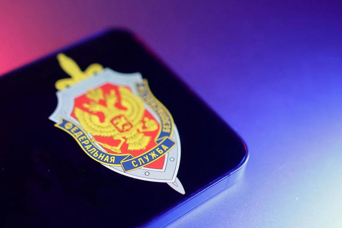 FILE PHOTO: FSB (Federal'naya Sluzhba Bezopasnosti) logo is seen in this illustration taken May 6, 2025. REUTERS/Dado Ruvic/Illustration/File Photo
