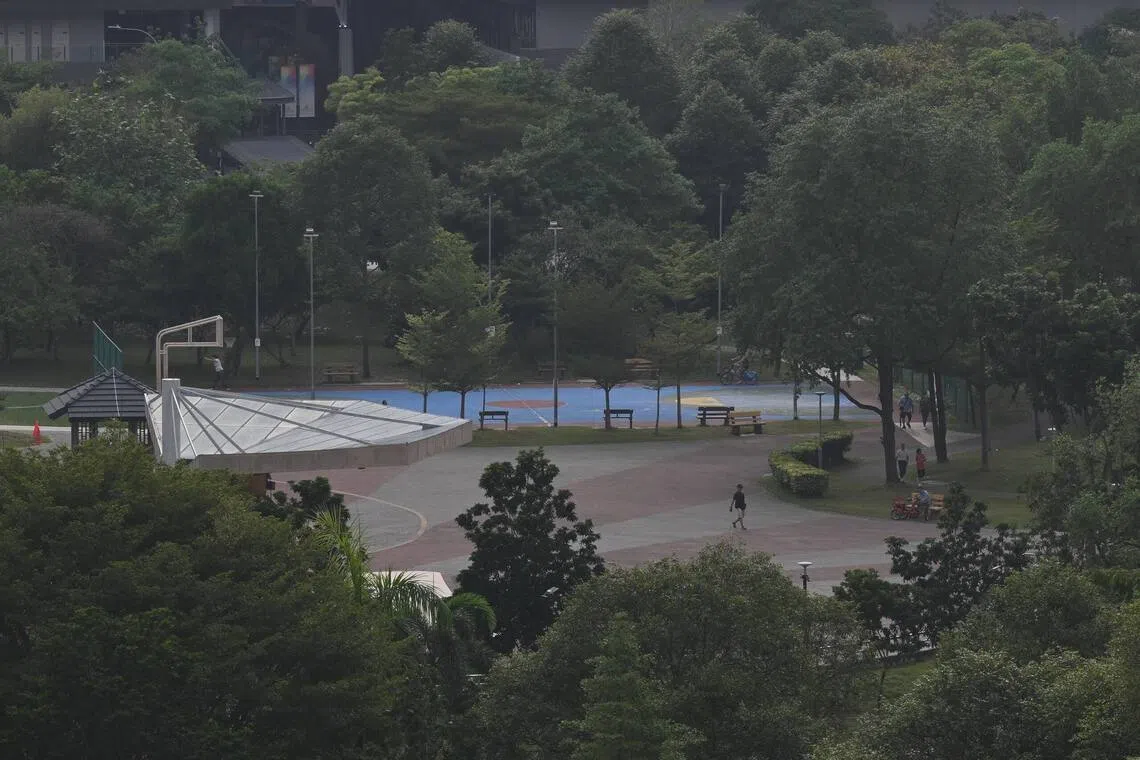 Tampines Central Park at 8.55am on Sept 20.