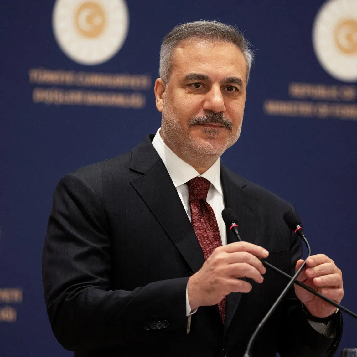 Turkish Foreign Minister Hakan Fidan speaks during a press conference in Istanbul, Turkey, January 15, 2026. REUTERS/Umit Bektas