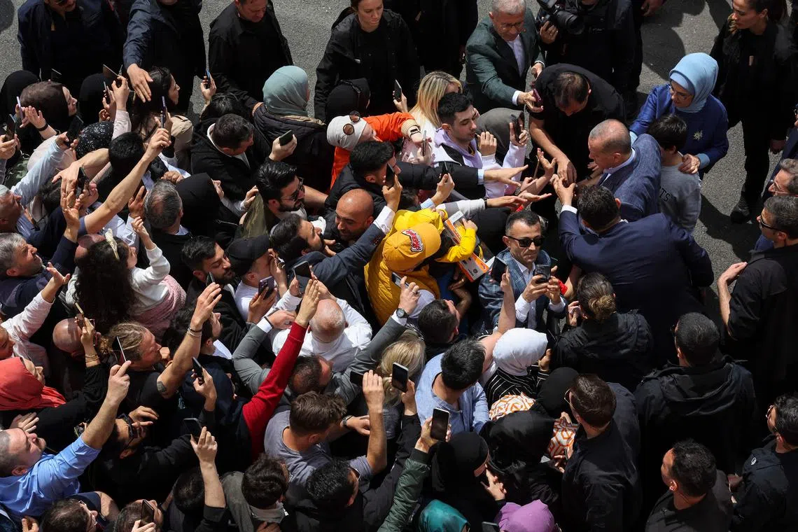  Mr Erdogan led with 49.4 per cent and his main opposition rival Kemal Kilicdaroglu had 44.96 per cent. 