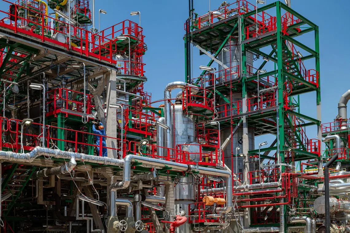Repsol’s refinery in Cartagena, Spain, where the Spanish energy company invested 250 million euros to add a biofuel unit, on June 25, 2024. Energy companies like Repsol are betting that advanced biofuels will play an important role in transportation well into the future. (Emilio Parra Doiztua/The New York Times) 
