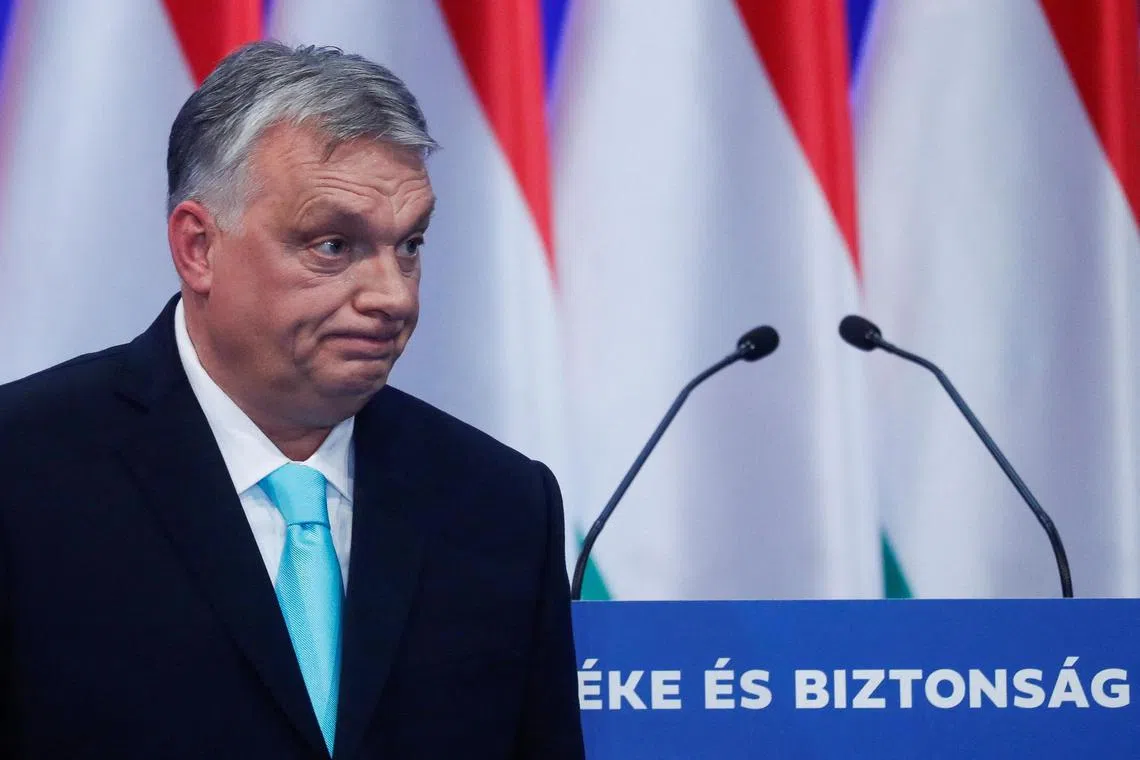 Hungarian Prime Minister Viktor Orban delivered his annual State of the Nation speech to supporters in Budapest, on Feb 18, 2023.