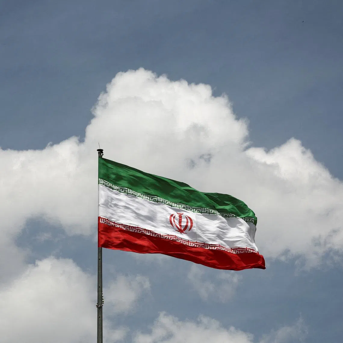 An Iranian flag, amid a ceasefire between U.S. and Iran, in Tehran, Iran, April 27, 2026.