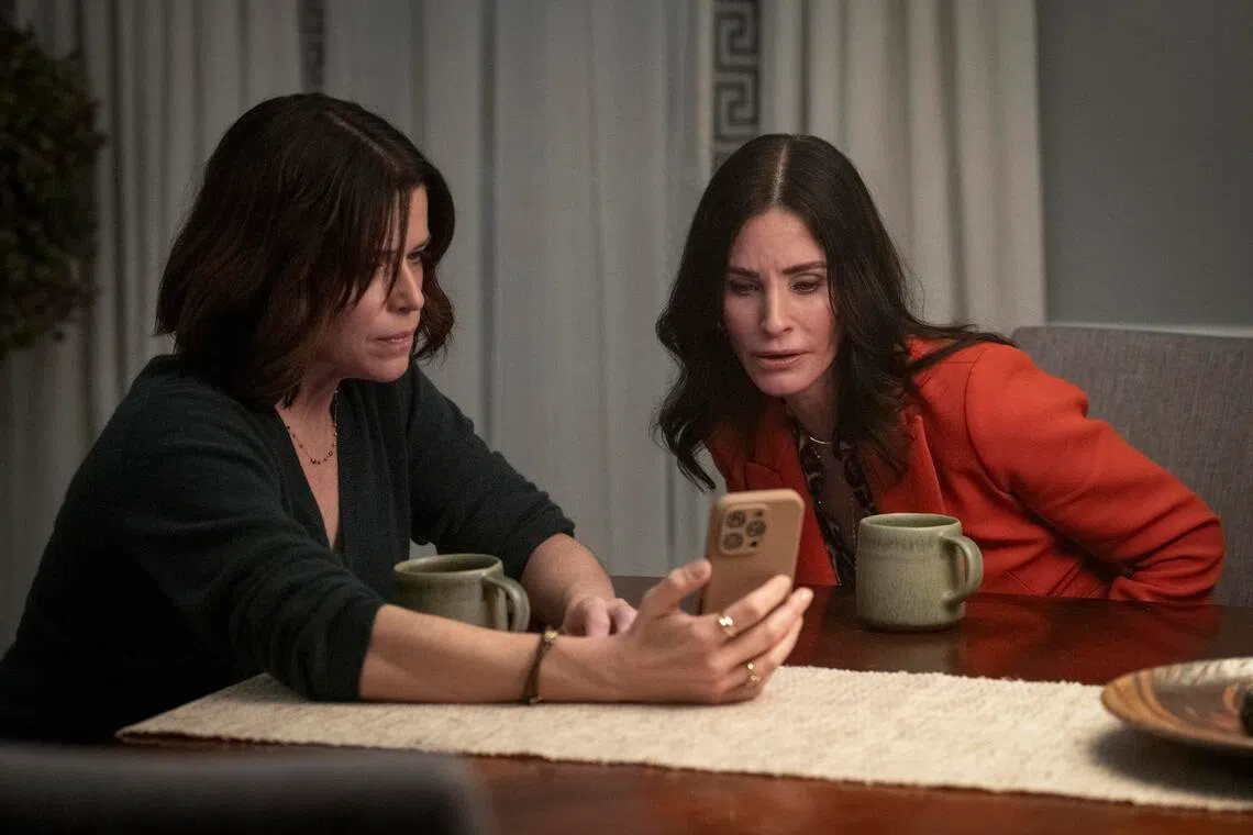 Neve Campbell (left) and Courteney Cox return in Scream 7.