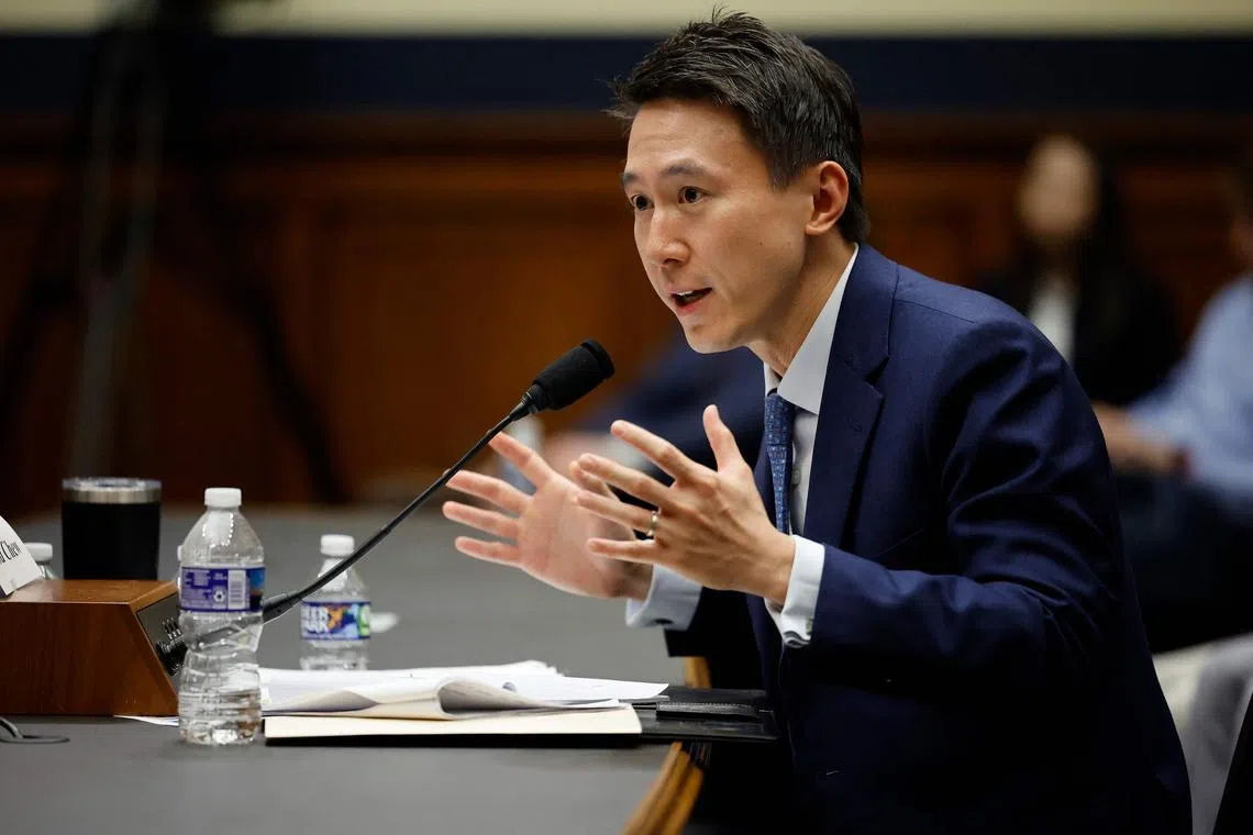 TikTok CEO Shou Zi Chew testifies before the House Energy and Commerce Committee in the Rayburn House Office Building on Capitol Hill on March 23, 2023.