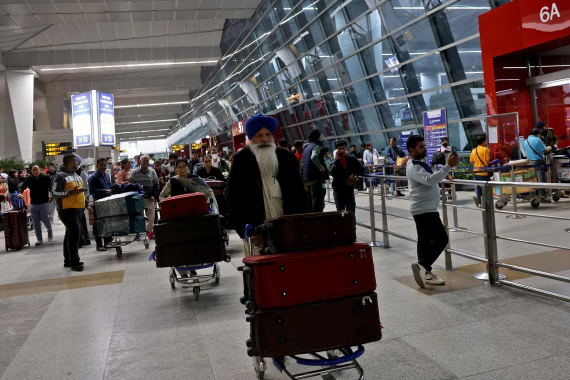 Indira Gandhi International Airport in New Delhi, December 14, 2022. REUTERS/Anushree Fadnavis