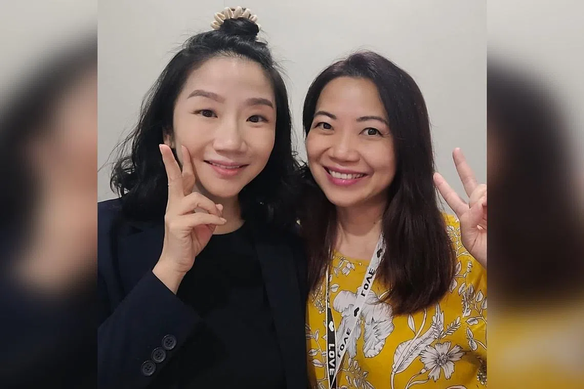 Taiwanese host Matilda Tao (left) and local radio station Love 972 deejay Violet Fenying. Tao's new regular programme on Love 972 began airing on March 11.