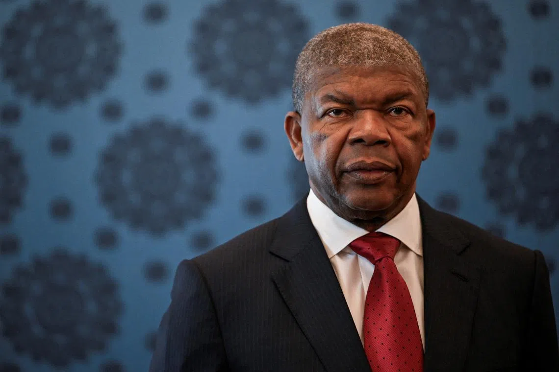 FILE PHOTO: Angolan President Joao Lourenco poses for a photo on the day of a meeting with U.S. Secretary of State Antony Blinken at the Presidential Palace in Luanda, Angola, January 25, 2024. Andrew Caballero-Reynolds/Pool via REUTERS/File Photo