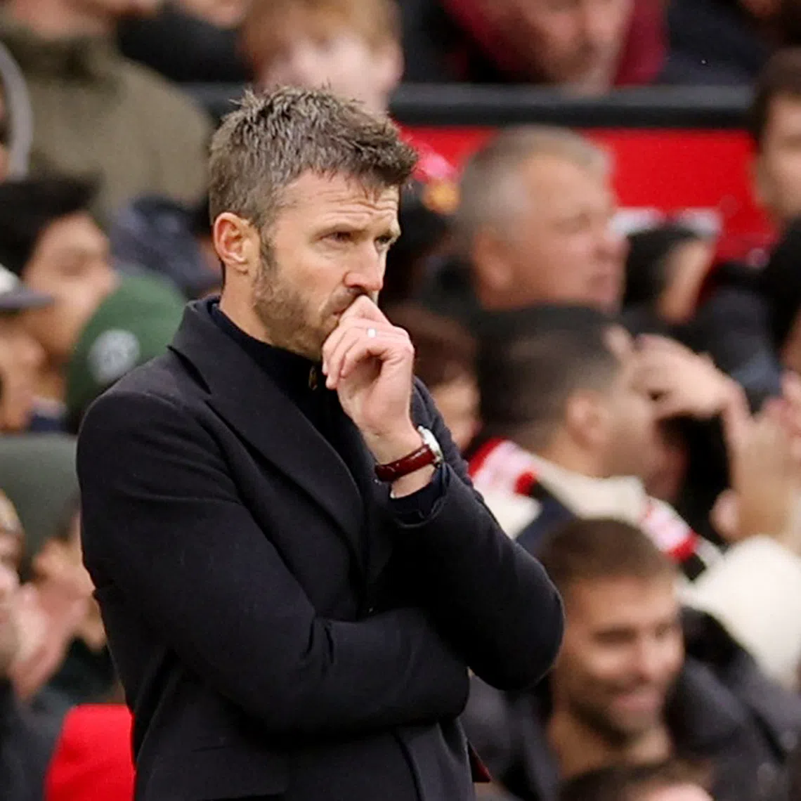 Manchester United manager Michael Carrick offered no guarantees when asked if he expected to still be in charge next week.