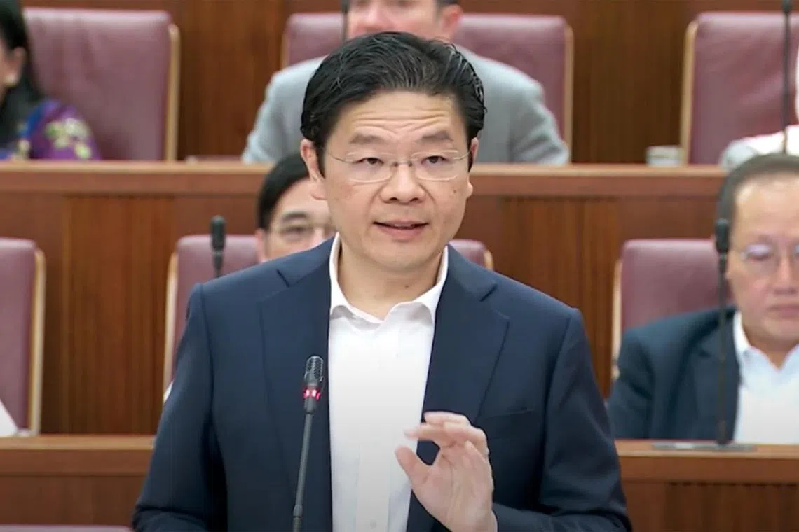 Deputy Prime Minister and Finance Minister Lawrence Wong on February 14.