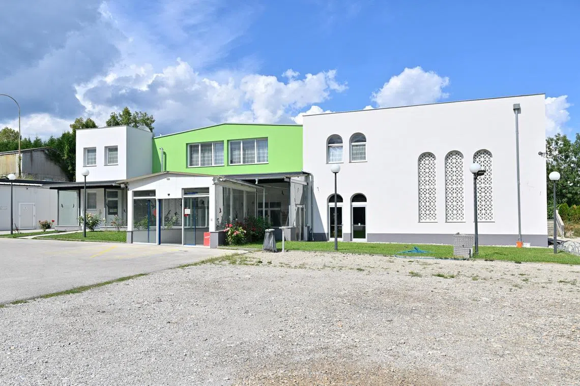 A view of the mosque that the suspect in the foiled plot to attack a Taylor Swift concert had frequented.