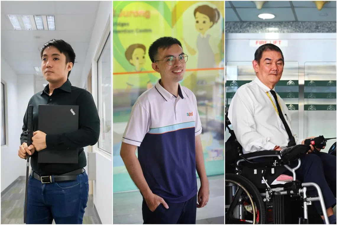 (From left) Mr Joshua Tseng, Mr Lee Yong Jie and Mr Lim Kee Hock spoke to ST about the challenges they face at work and how they adapt.