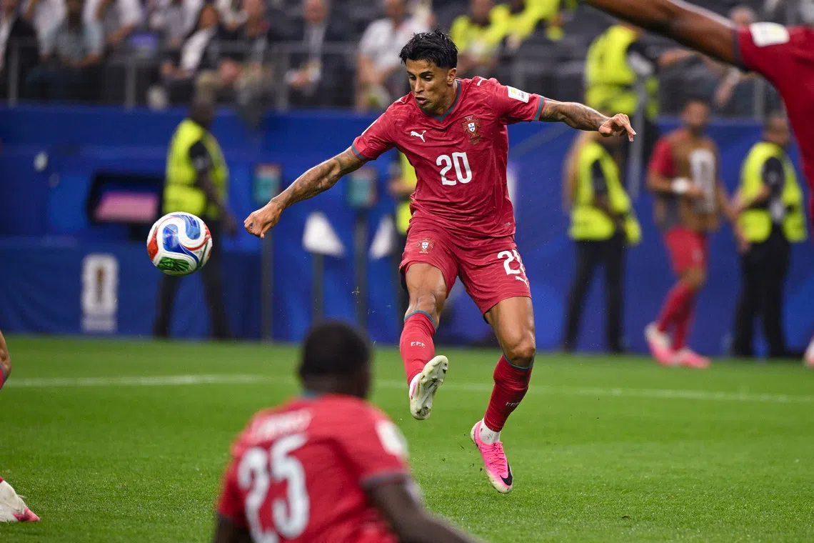 FILE PHOTO: Jul 6, 2026; Arlington, Texas, USA; Portugal defender Joao Cancelo (20) controls the ball during a Round of 16 match between Spain and Portugal in the 2026 FIFA World Cup at Dallas Stadium. Mandatory Credit: Jerome Miron-Imagn Images/ File Photo