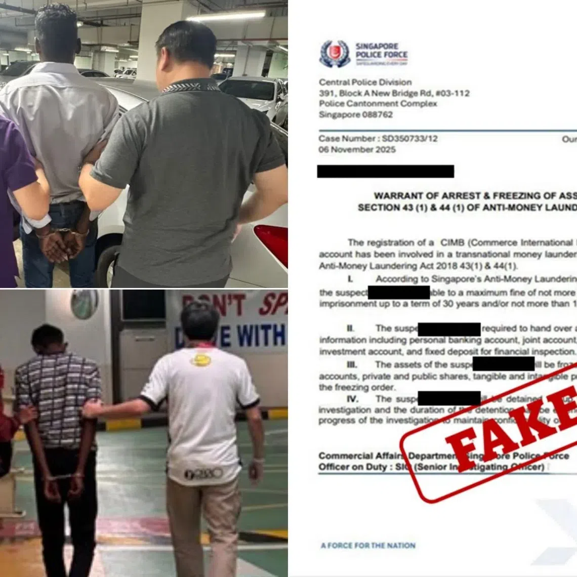 Turah was arrested on Nov 8, 2025, when he tried to re-enter Singapore, and has been in remand since.