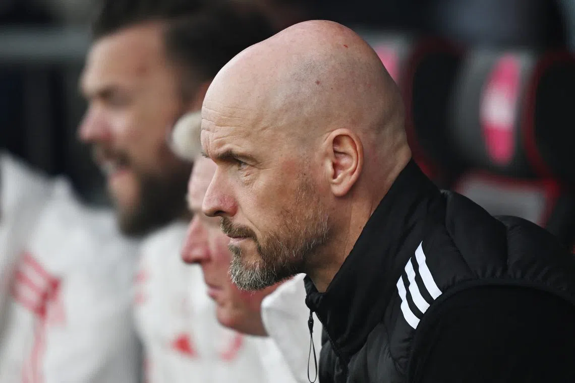 FILE PHOTO: Soccer Football - Premier League - AFC Bournemouth v Manchester United - Vitality Stadium, Bournemouth, Britain - April 13, 2024 Manchester United manager Erik ten Hag before the match REUTERS/Dylan Martinez/File Photo