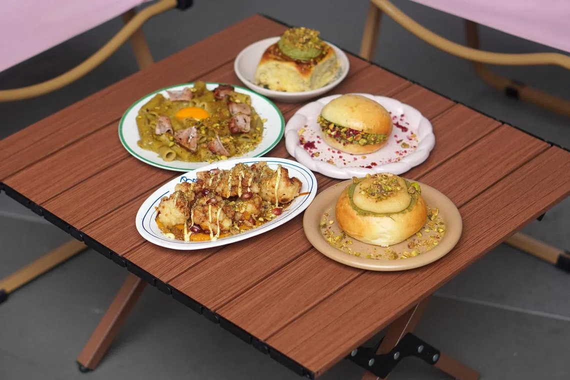 The Flour Department has a selection of items featuring pistachio.