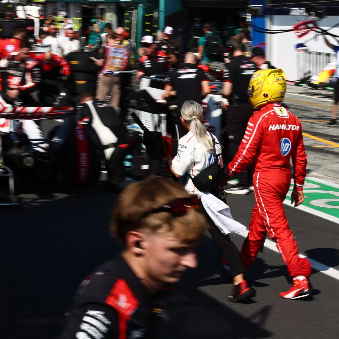 Leclerc told reporters there was no need to pay more attention to his relationship with the seven-time champion Hamilton (in picture) following the hubbub that followed their clash on the opening lap of the Italian Grand Prix.