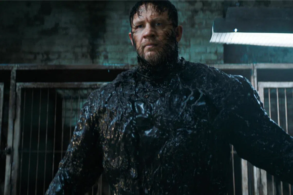 English actor Tom Hardy in Venom: The Last Dance, which topped the recent North American box office.