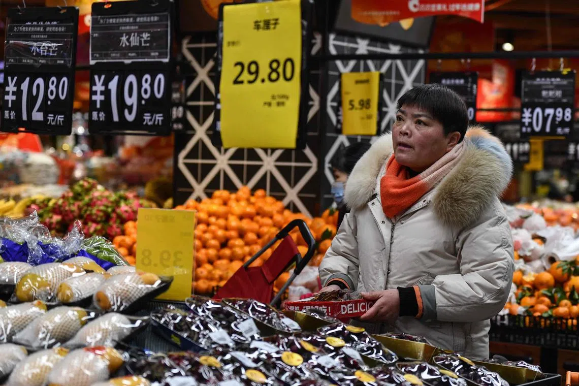 China’s consumer prices barely increased from a year earlier last month and industrial prices continued to slump.