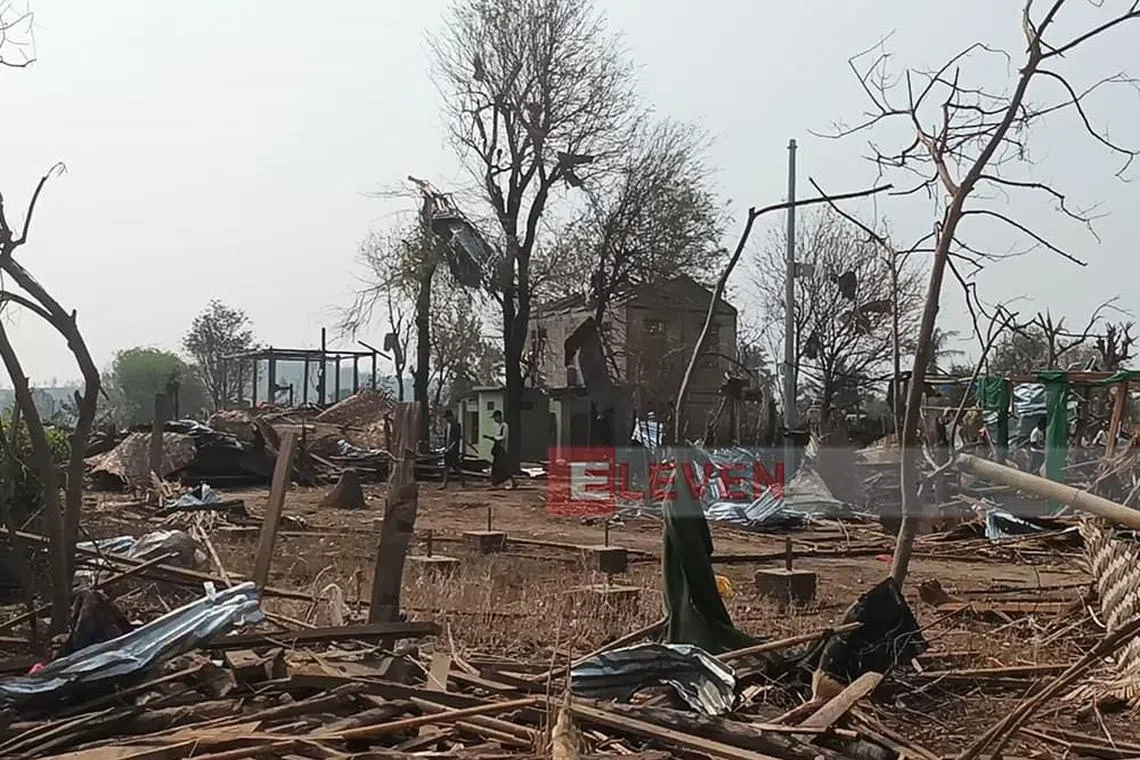 The tornado struck the villages in Lewe township of Nay Pyi Taw Union Territory at around 6.45pm local time on Friday.