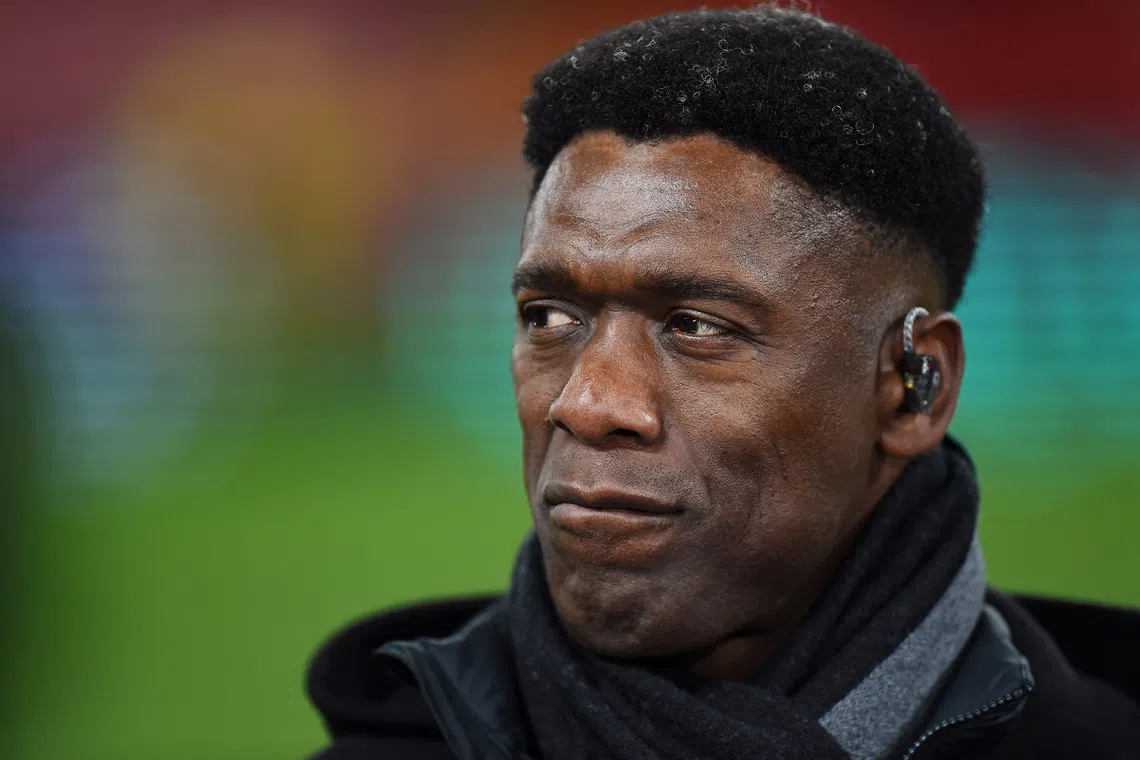 Soccer Football - Champions League - Round of 16 - Second Leg - Liverpool v Paris St Germain - Anfield, Liverpool, Britain - March 11, 2025 TV pundit and former player Clarence Seedorf before the match REUTERS/Peter Powell