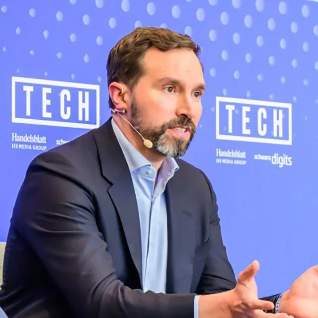 PhysicsX CEO Jacomo Corbo. PhysicsX develops AI models for manufacturing parts of jet engines and machines that make semiconductors.
