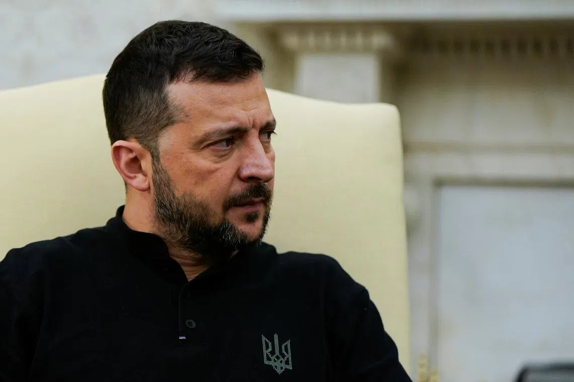 Ukraine's President Volodymyr Zelenskiy meets with U.S. President Joe Biden (not pictured) at the White House in Washington, U.S., September 26, 2024. REUTERS/Elizabeth Frantz/File Photo