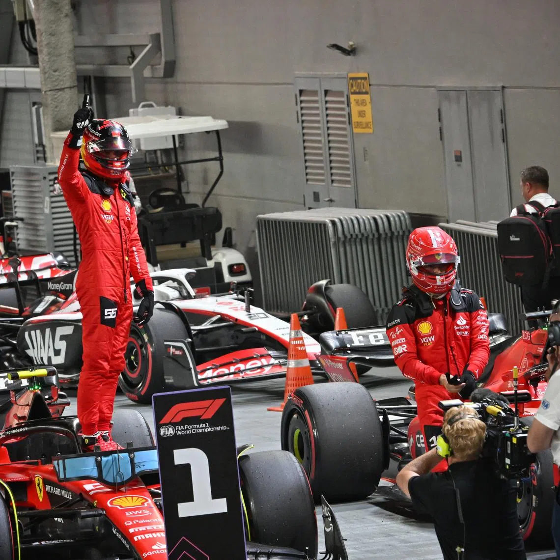 Carlos Sainz will start on pole for the Singapore Grand Prix on Sept 17.