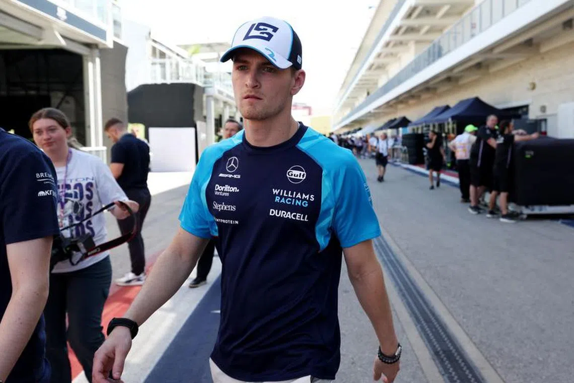 Formula One F1 - United States Grand Prix - Circuit of the Americas, Austin, Texas, U.S. - October 19, 2023 Williams' Logan Sargeant ahead of the United States Grand Prix REUTERS/Kaylee Greenlee Beal/ File Photo