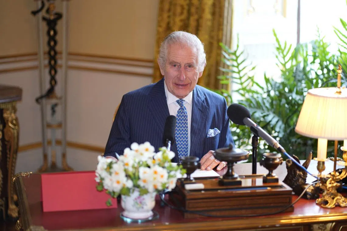 Britain's King Charles is expected to attend the Easter Sunday service at Windsor Castle.