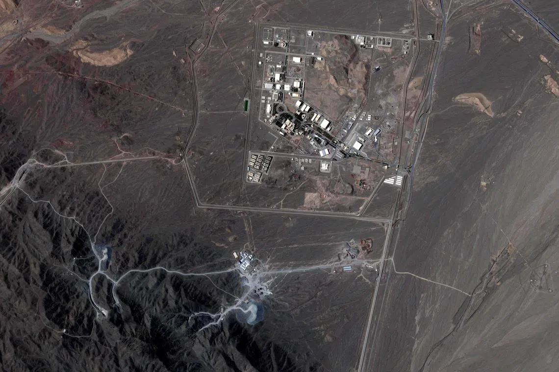 This handout satellite photo obtained from Planet Labs PBC and dated on May 20, 2025, shows an overview of Iran's Natanz nuclear facility, south of Tehran. 