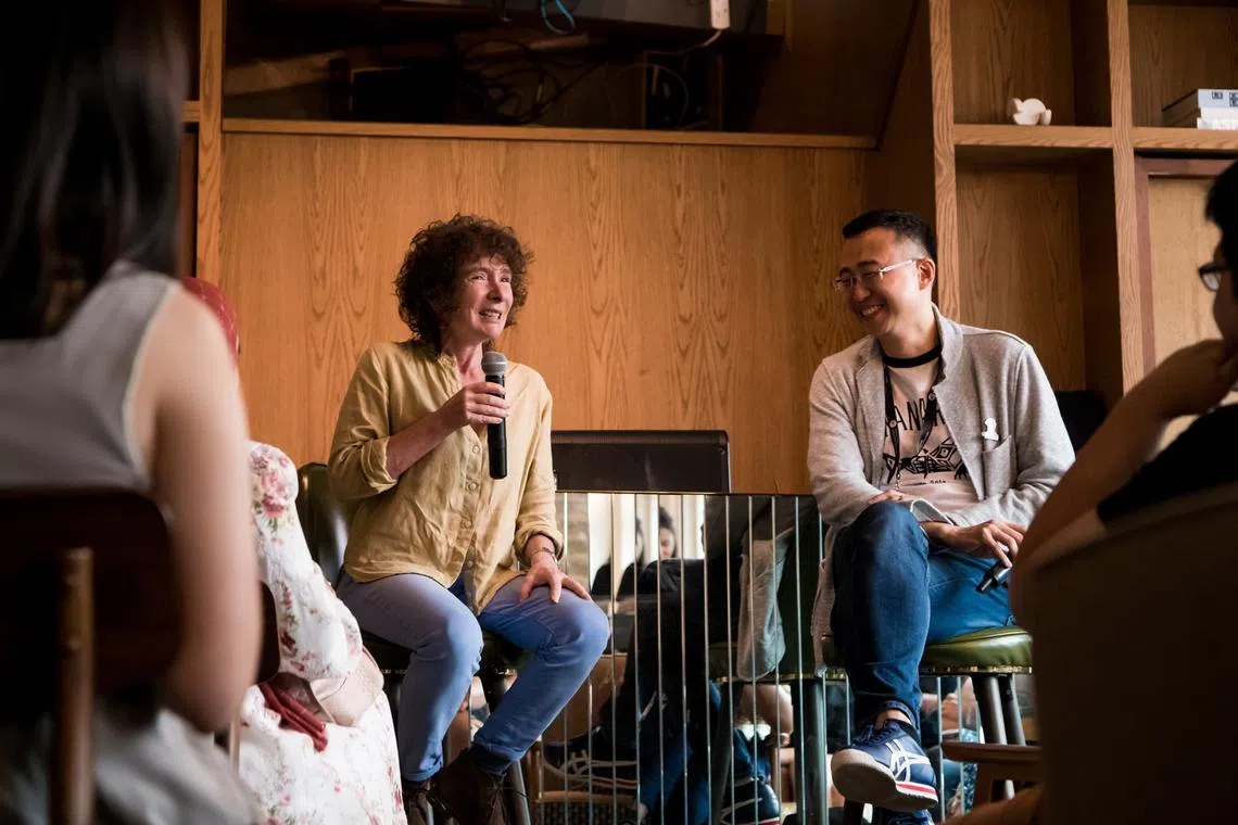 Jeanette Winterson with moderator Kenneth Kwok, in a session where Winterson shared about her writing process



Credit: Arts House Limited