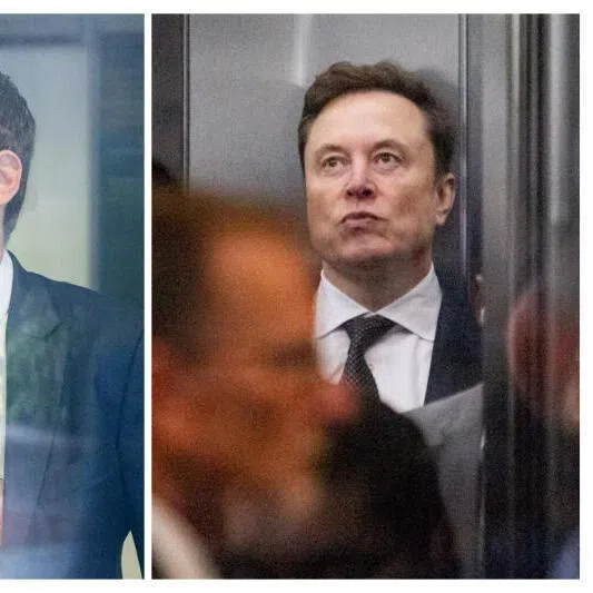 The verdict followed nearly two weeks of trial where Mr Elon Musk's (right) and OpenAI chief executive Sam Altman's credibility came under repeated attack.