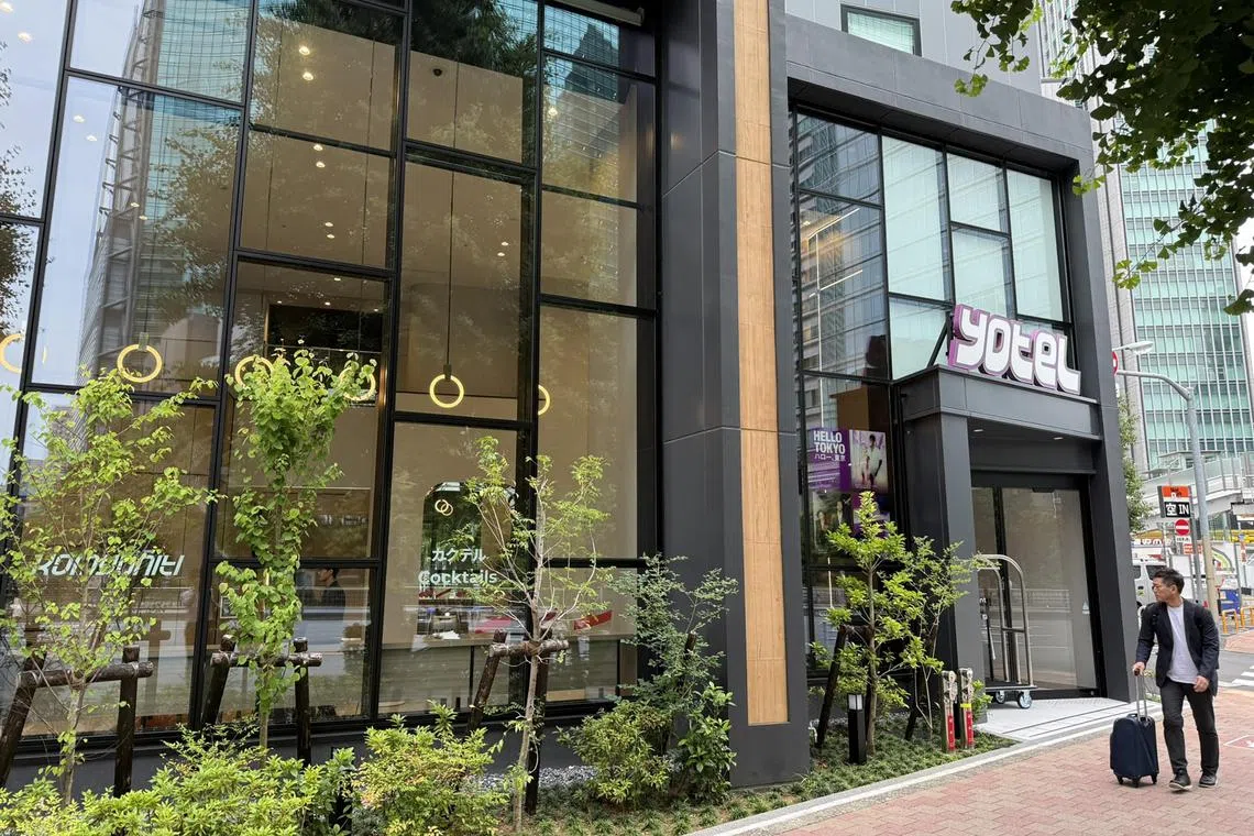 The exterior of Yotel Tokyo Ginza, which is owned by SIngapore's Frasers Hospitality and operated by British lifestyle hotel chain Yotel.