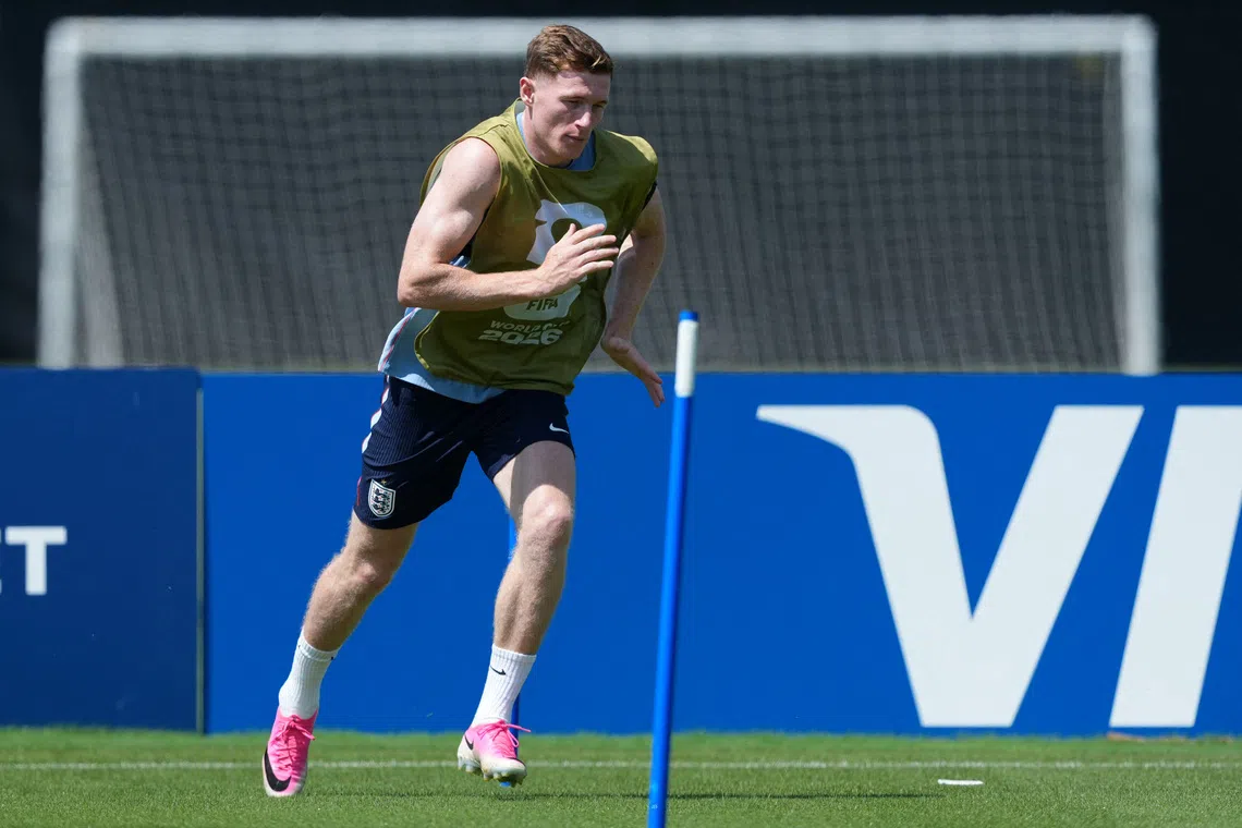 Soccer Football - FIFA World Cup 2026 - England Training - Swope Soccer Village, Kansas City, Missouri, U.S. - July 14, 2026 England's Elliot Anderson during training IMAGN IMAGES via Reuters/Jay Biggerstaff