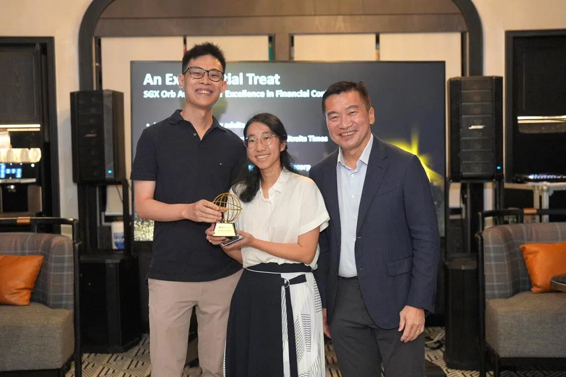 ST business journalists win SGX financial journalism award