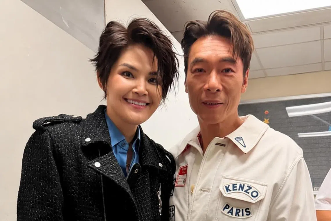 Olinda Cho performs Andy Hui song before him on HK music competition, meets him backstage