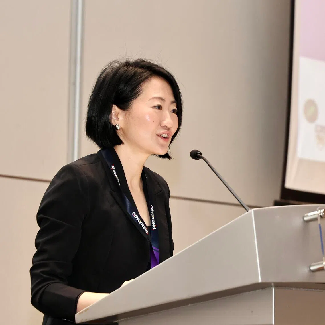 Mo Yin, director of Advancing Clinical Evidence in Infectious Diseases, speaking at a ceremony officially announcing the WHO appointment on Aug 31.