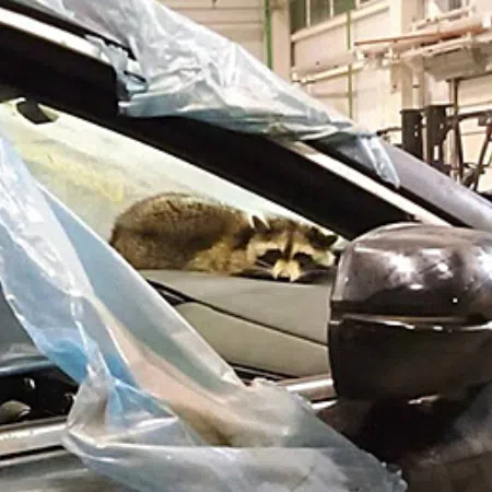 Belarus custom officials discovered the furry stowaway napping on the dashboard while the brand-new vehicle was being unloaded.