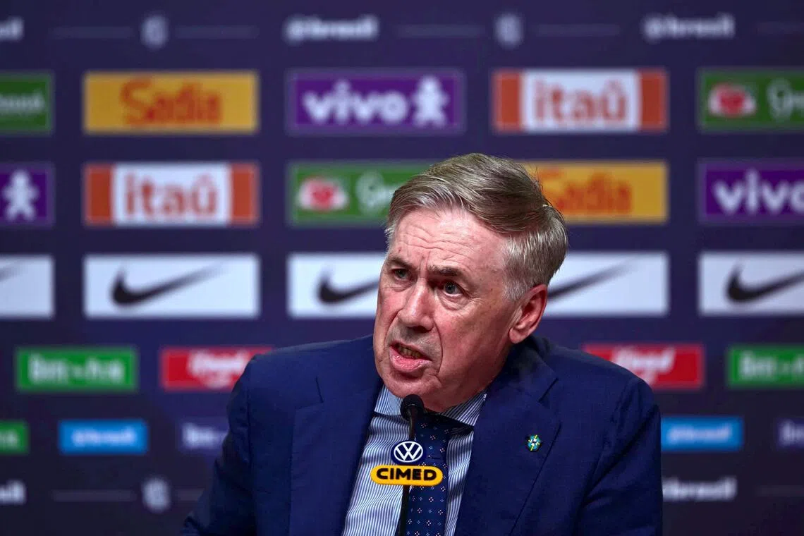 Brazil will count on veteran coach Carlo Ancelotti to help them win their record-extending sixth World Cup.