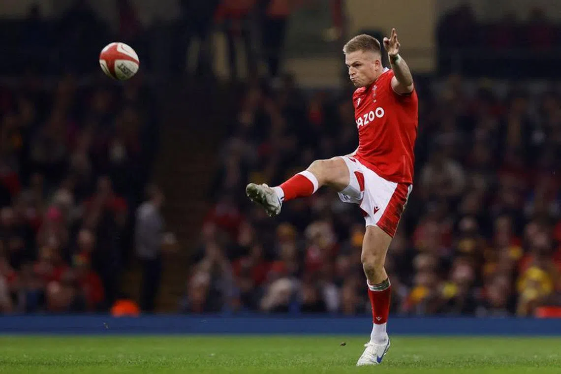 FILE PHOTO: Rugby Union - Wales' Gareth Anscombe in action against Australia - Principality Stadium, Cardiff, Wales, Britain - November 26, 2022  Action Images via Reuters/Andrew Couldridge/File Photo